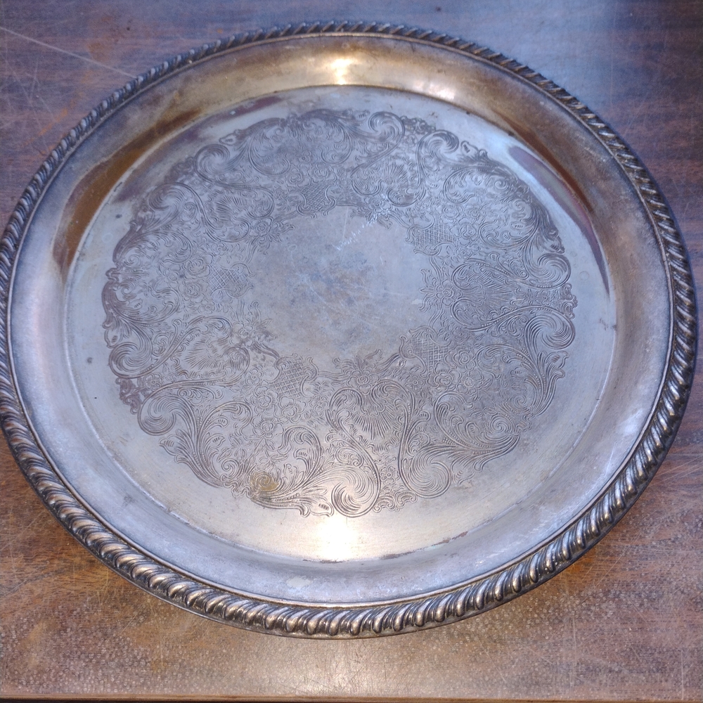 Elegant Silver Serving Tray